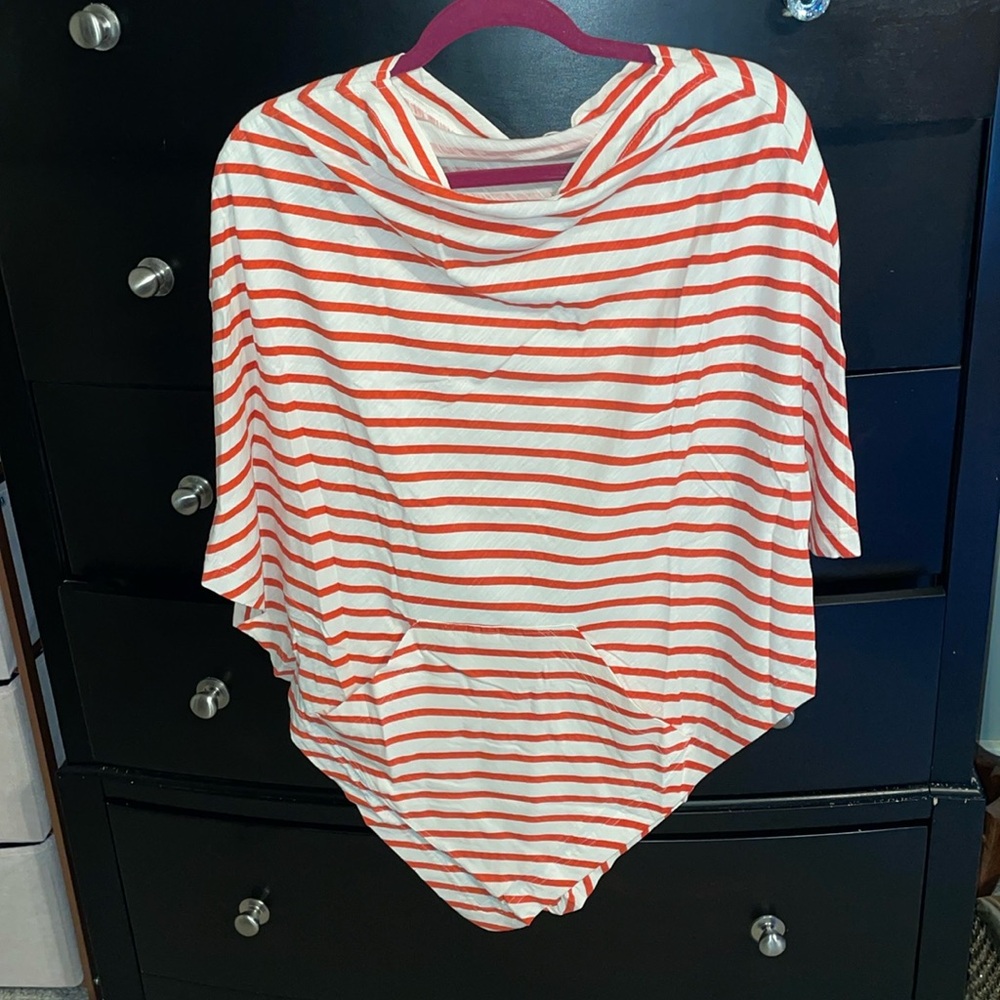 RockFlowerPaper striped poncho- NWOT